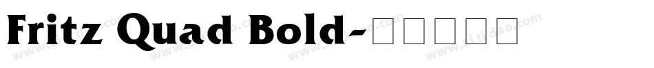 Fritz Quad Bold字体转换